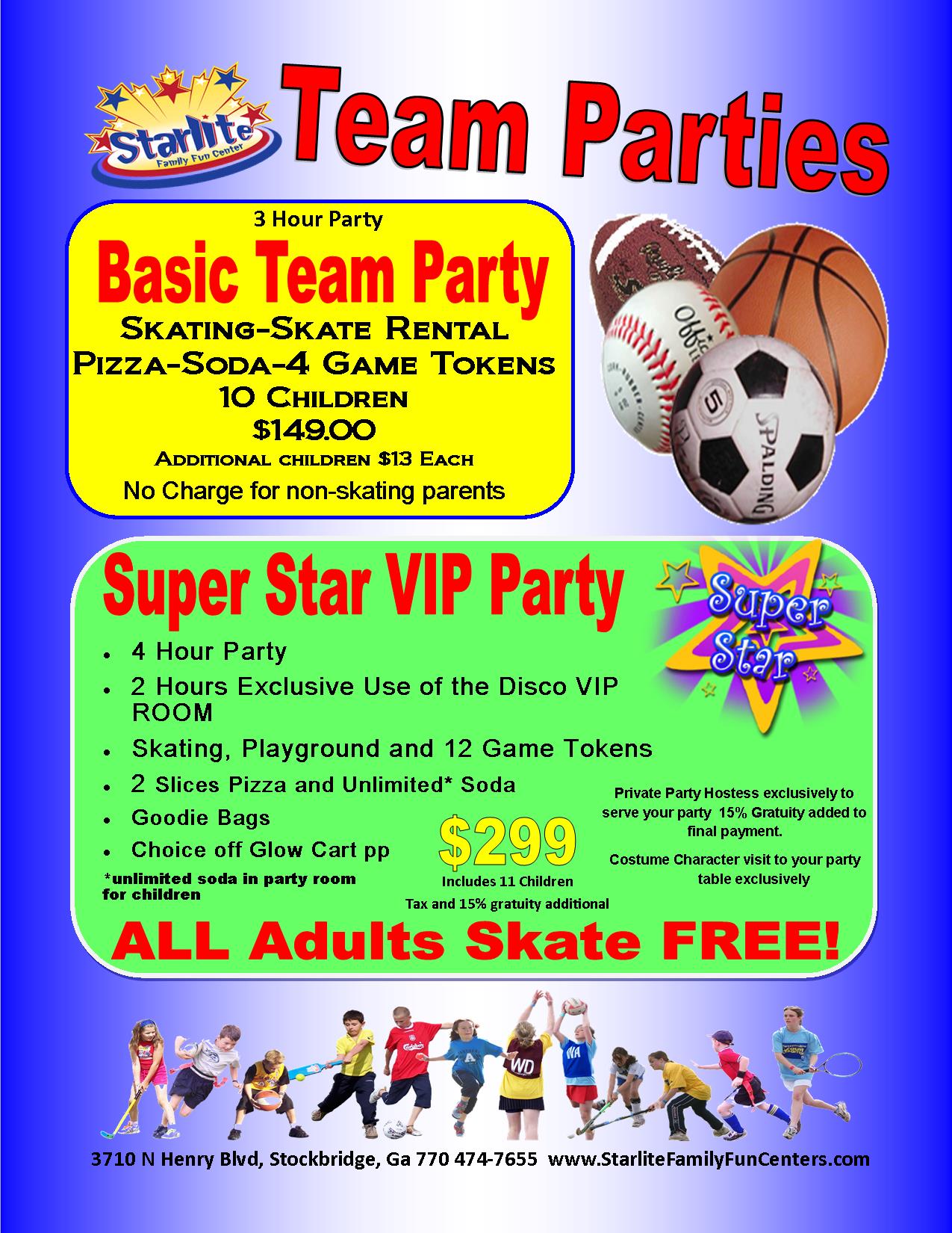 Stockbridge Team Party Flyer