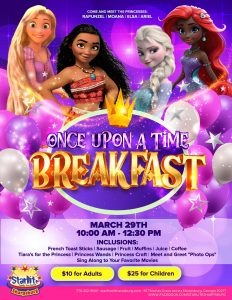 Starlite Family Fun Center Princess Breakfast 2025 Newnan Sharpsburg Peachtree-City Fayetteville