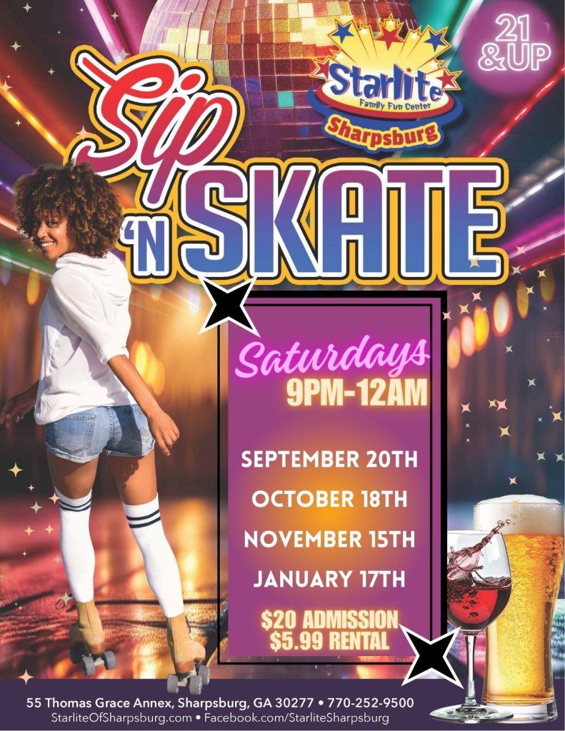 Adult night Sip N Skate at Starlite of Sharpsburg Newnan 2025