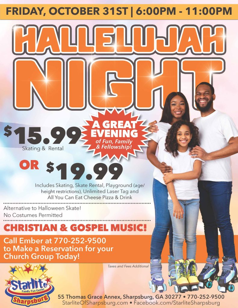 Gospel skate 2025 Halloween Starlite family fun center